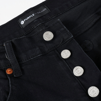 Purple Gradient Black Jeans Liso Negro Roturas