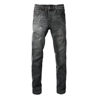 Purple Grey Diamonds Jeans