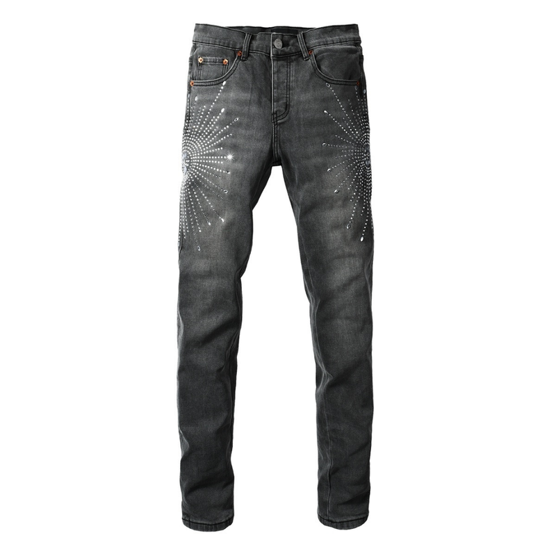 Purple Grey Diamonds Jeans