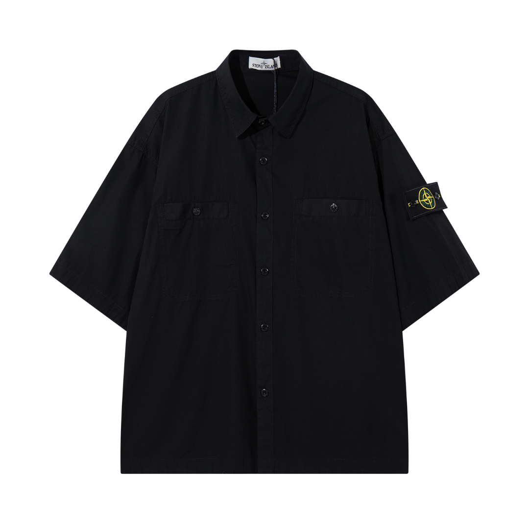 Tactic Monogram Shirt - Negro Negro Logo Amarillo 2