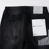 Purple Gradient Black Jeans Liso Negro Roturas