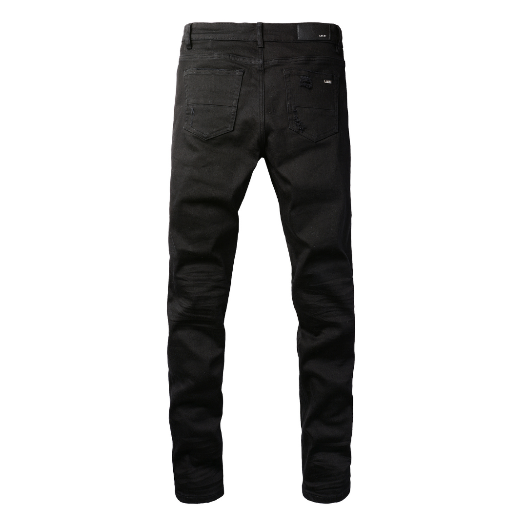 Amr Black Patch Jeans Negro 2