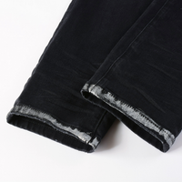 Purple Gradient Black Jeans Liso Negro Roturas