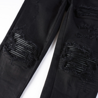 Amr Black Patch Jeans Negro 2