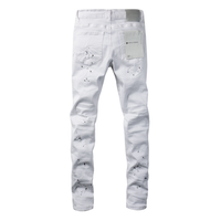 Purple White Paint Jeans
