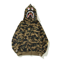 Bape Zip Hoodie Camo Verde Shark