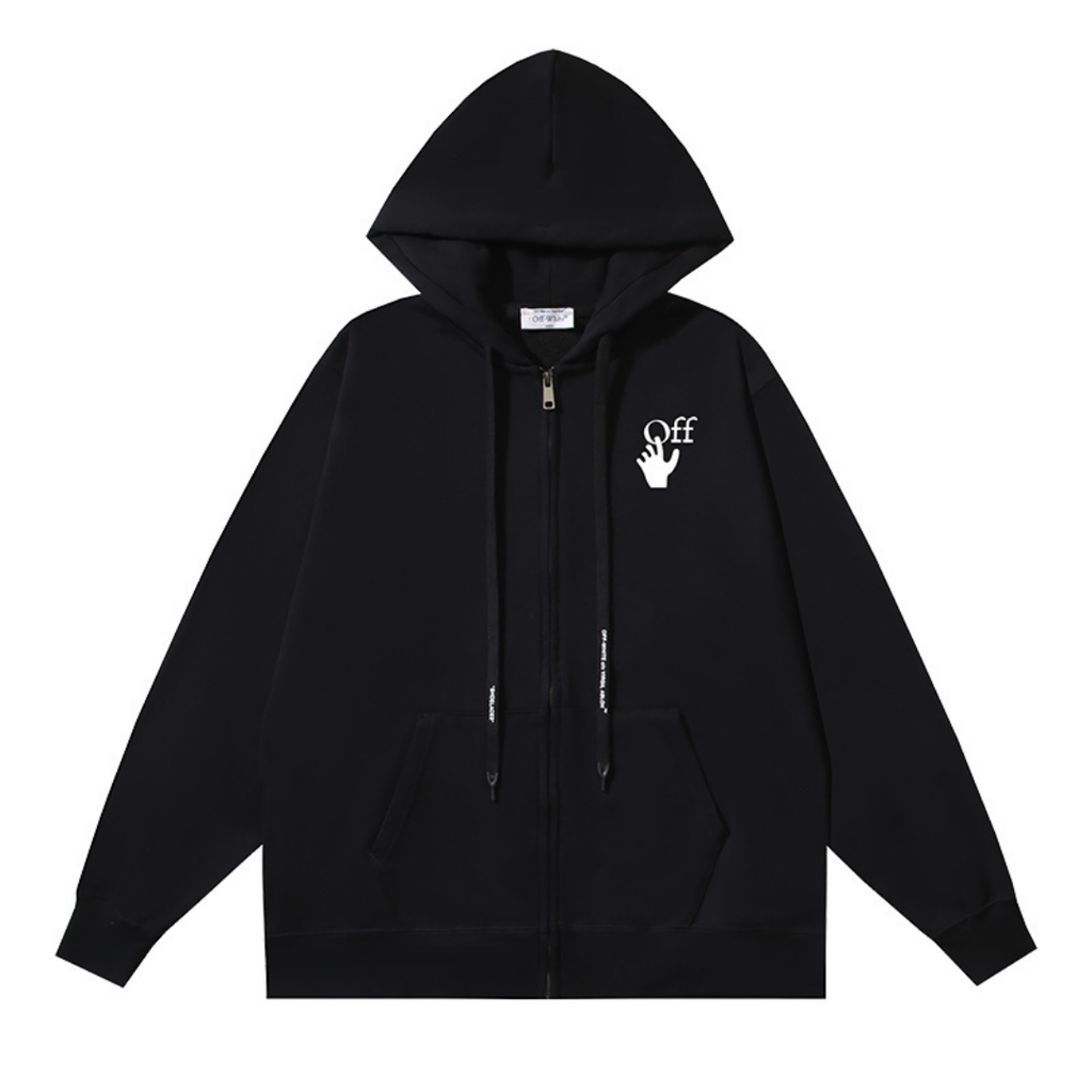 Off-W Monogram Zip Hoodie · Off-White · Nova Neta