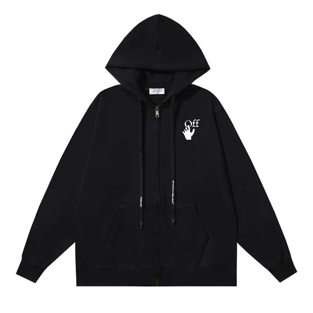 Off-W Monogram Zip Hoodie · Off-White · Nova Neta