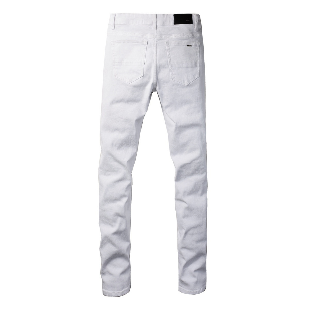 Amr White Ripped Jeans Blanco 2