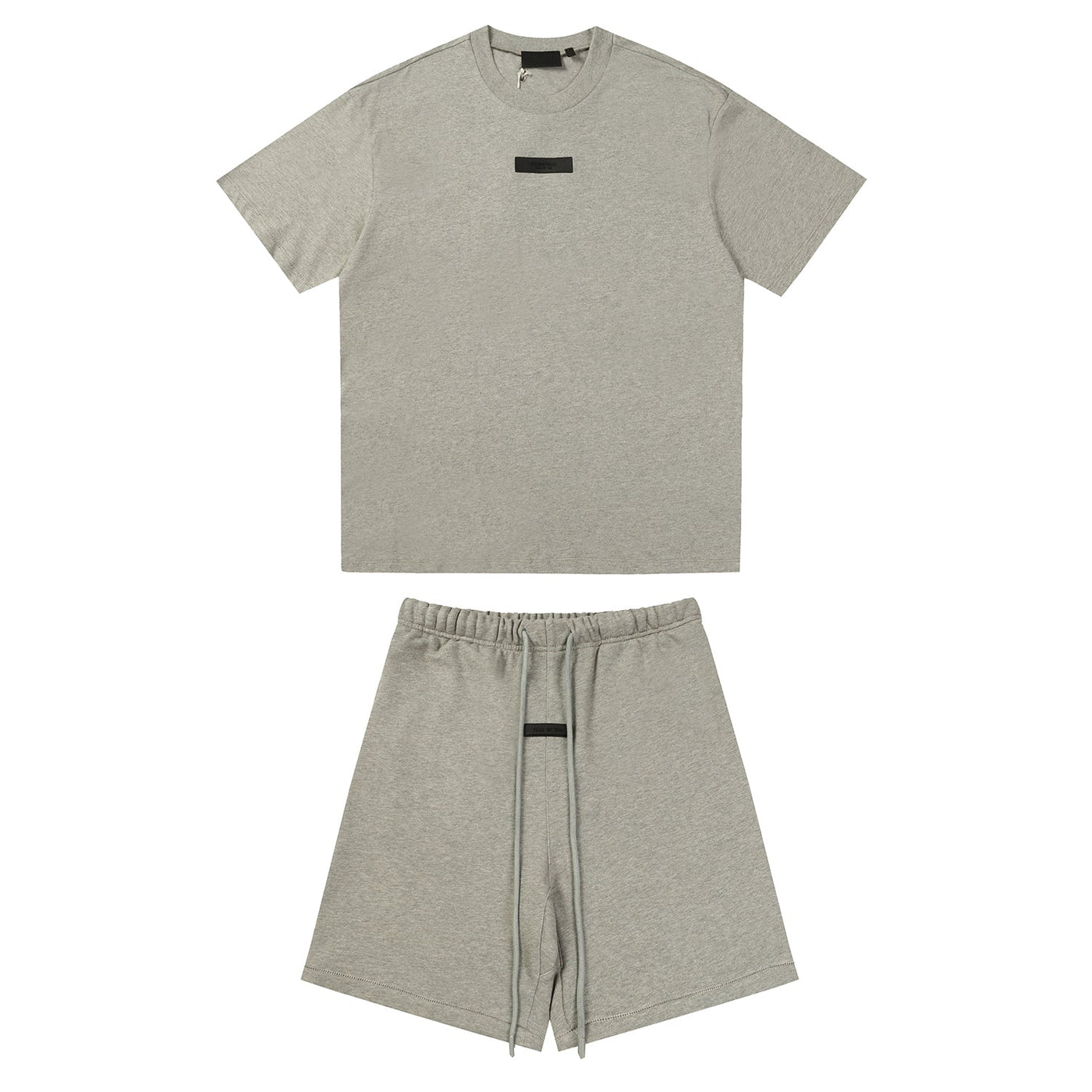 Essentials Grey Short Set Estrellas Blanco Negro