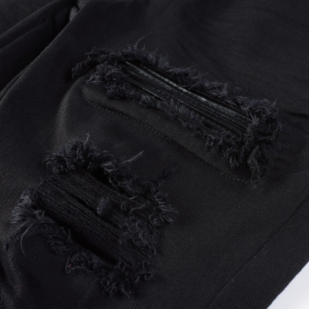 Amr Black Patch Jeans Negro 2
