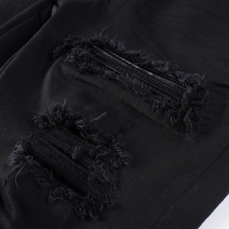 Amr Black Patch Jeans