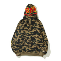 Bape Zip Hoodie Camo Verde Shark