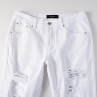Amr White Ripped Jeans Blanco 2