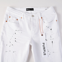 Purple White Paint Jeans