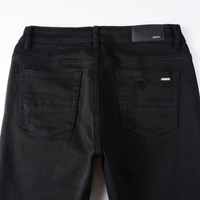 Amr Black Patch Jeans Negro 2