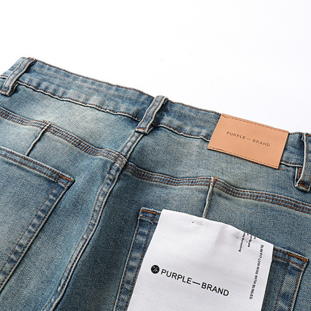 Pantalon Purple Brand Lavado Claro Roturas 6