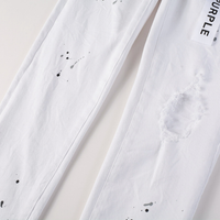 Purple White Paint Jeans