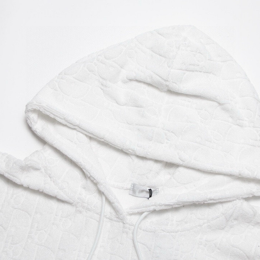 Monogram Hoodie Blanco Sencillo