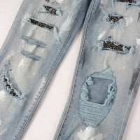 Amr Black Diamonds Jeans Negro