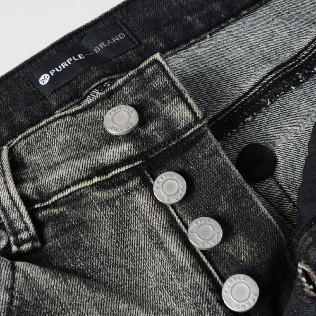Purple Grey Ripped Jeans Lavado Claro Roturas 2