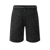 Purple Shorts Estrellas Blanco Negro
