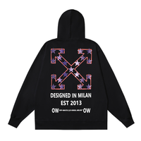 Off-White Off-W Monogram Zip Hoodie - Negro Camo Negro Azul