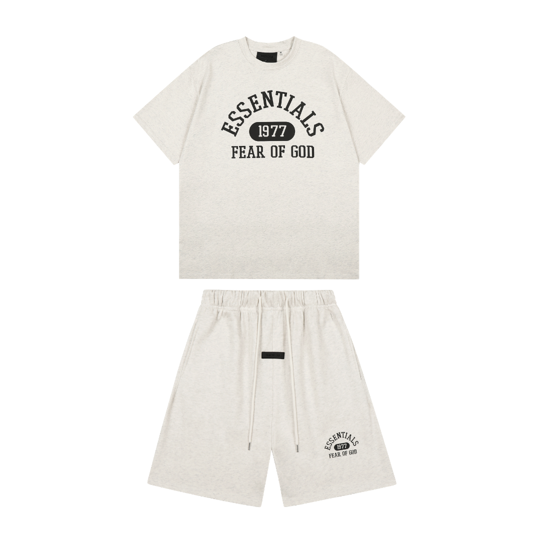 Essentials Short Set Café Camiseta