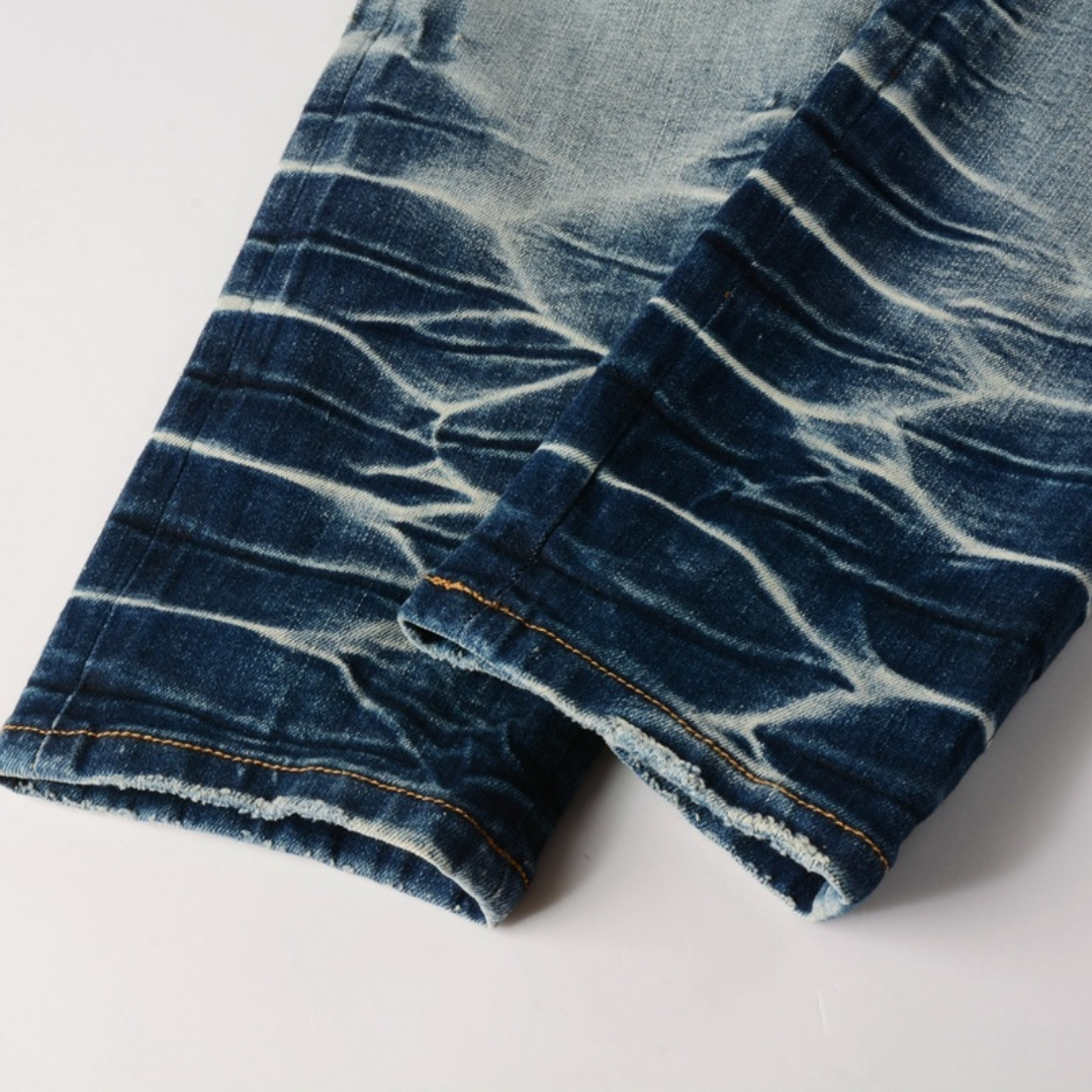 Amr Staggered Blue Jeans Azul 2