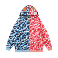 Bape Zip Hoodie Camo Azul Rosa