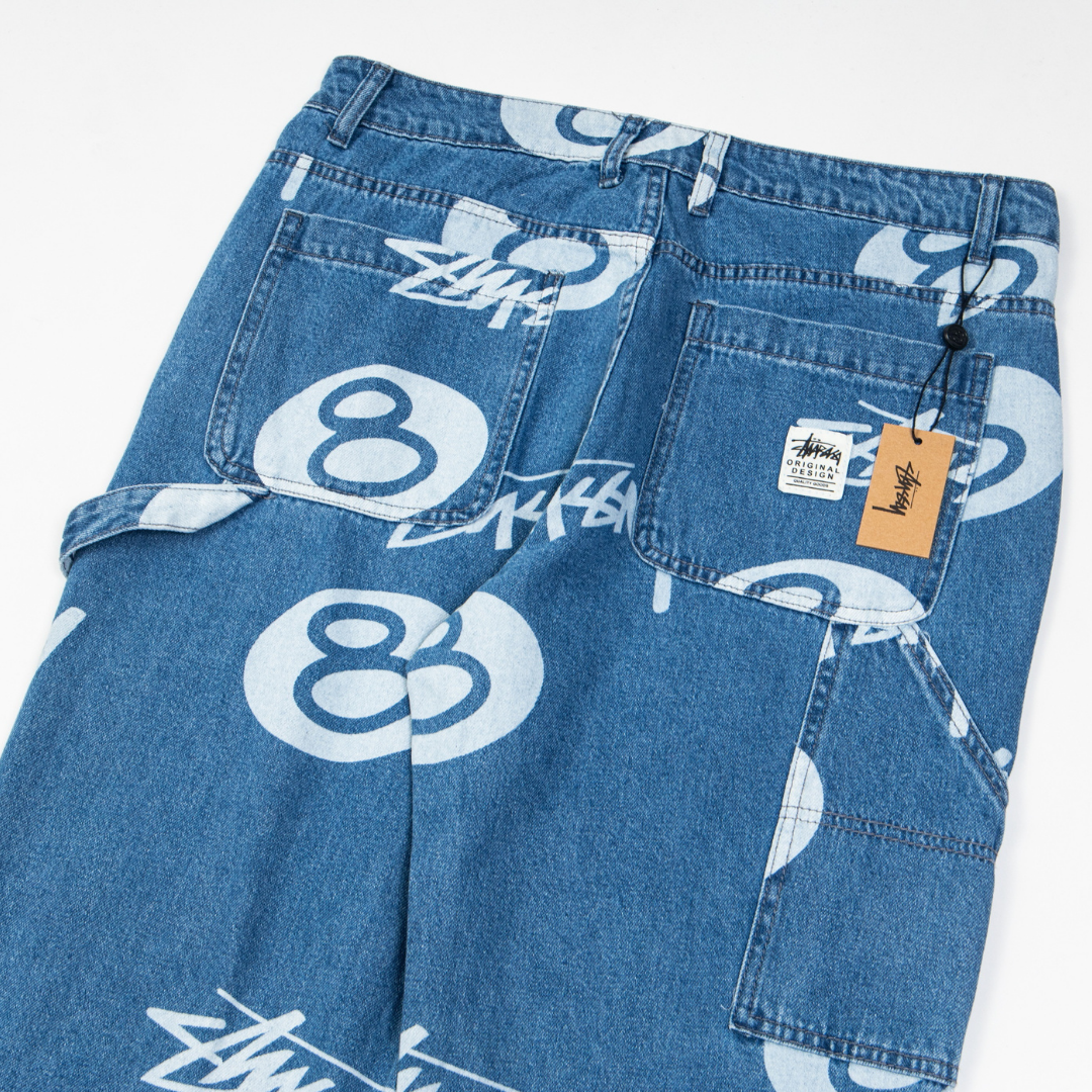 Stussy Jeans Azul Logotipos Ocho