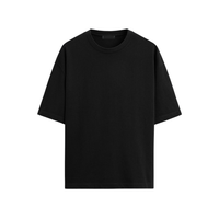 Oversized Monogram T Shirt Negro Liso