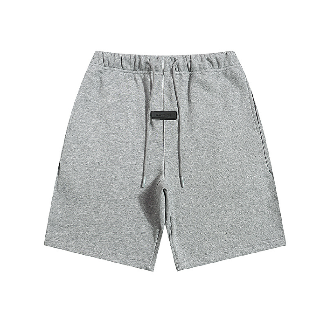 Essentials Short Set Liso Gris Logo Blanco