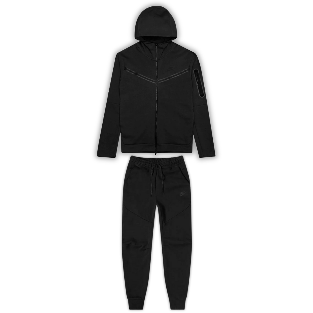 Nike Tech Triple Black Tracksuit