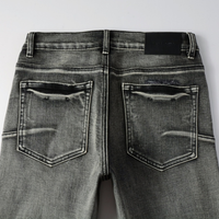 Purple Grey Ripped Jeans Lavado Claro Roturas 2