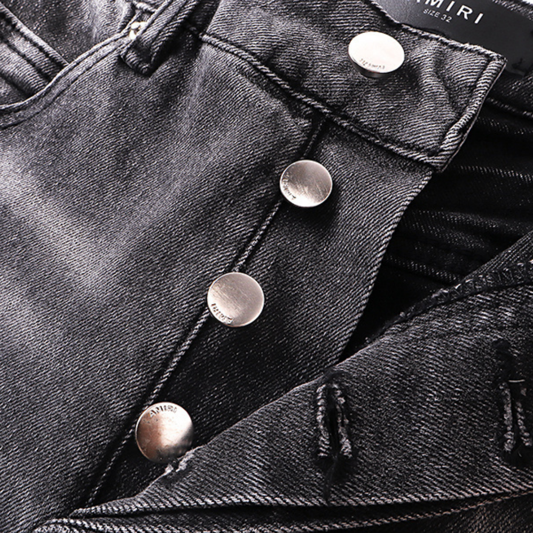 Amr Flared Black Jeans Negro 2