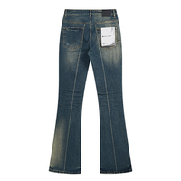 Purple Flared Jeans Azul Desgaste
