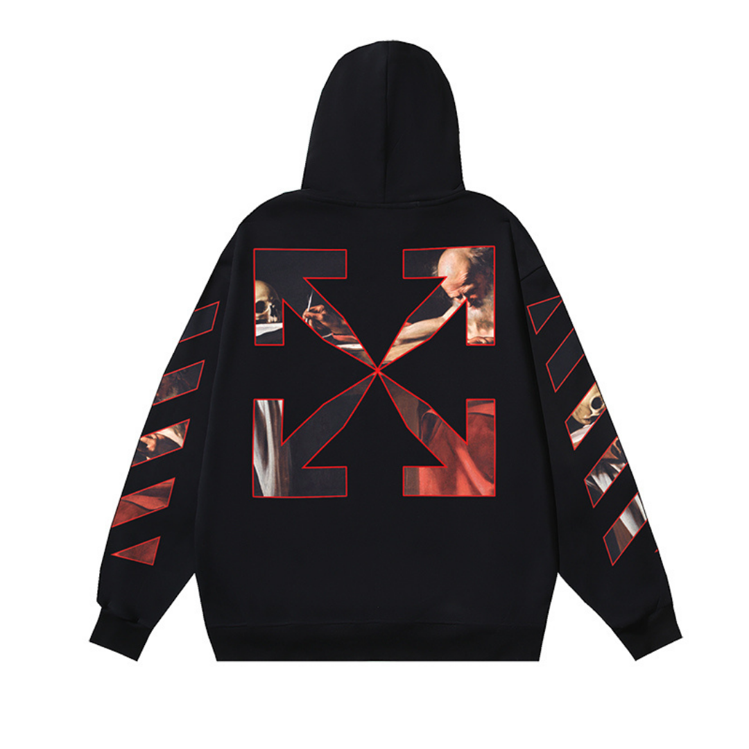 Off-White Off-W Monogram Hoodie - Negro Camo Blanco