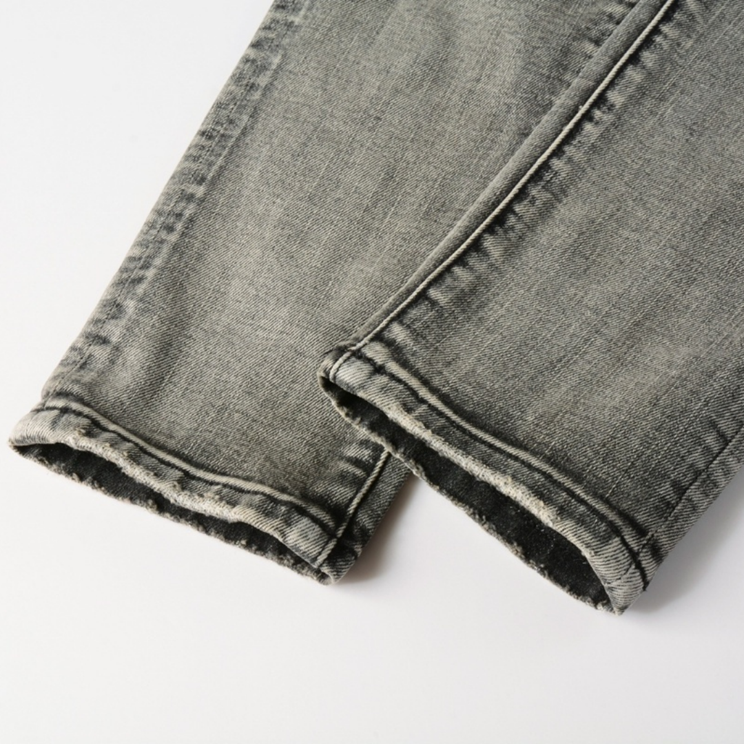 Purple Grey Ripped Jeans Lavado Claro Roturas 2