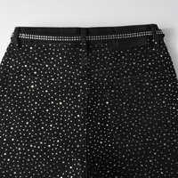 Purple Shorts Estrellas Blanco Negro