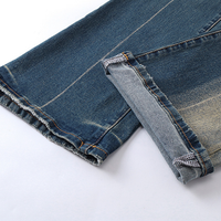 Purple Flared Jeans Azul Desgaste