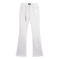 Purple Flared Jeans Camo Blanco