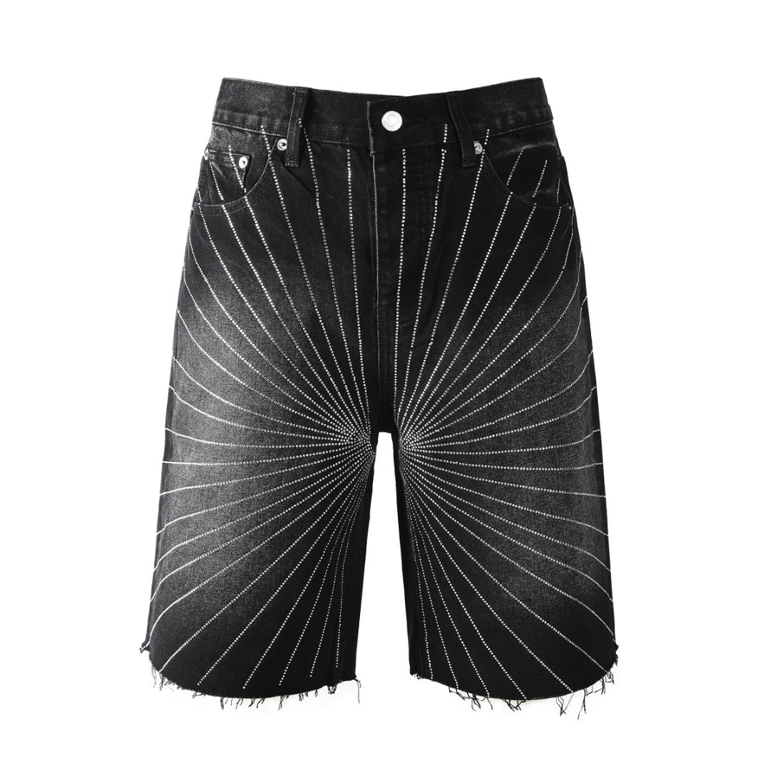 Purple Shorts Corto Negro Radial
