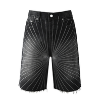 Purple Shorts Corto Negro Radial