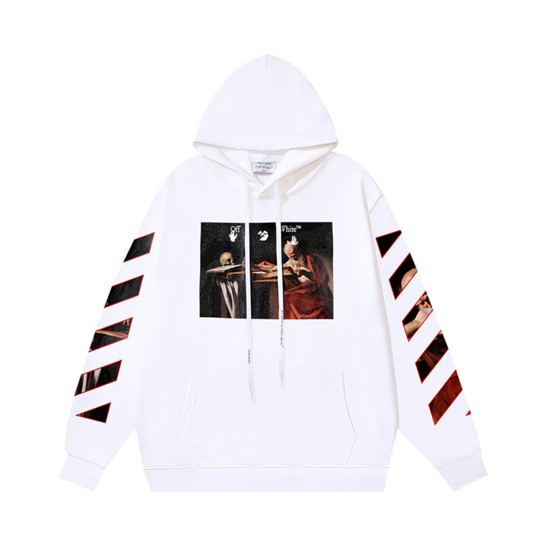 Off-White Off-W Monogram Hoodie - Negro Camo Blanco