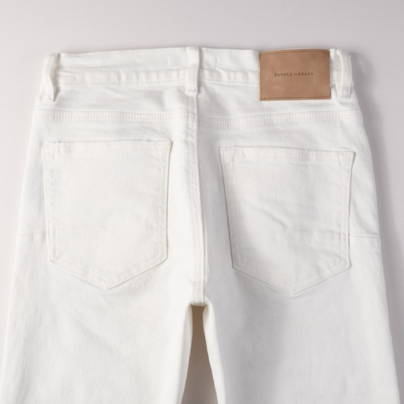 Purple White Ripped Jeans