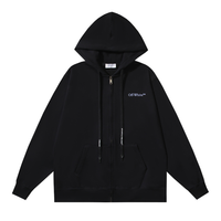 Off-White Off-W Monogram Zip Hoodie Azul Blanco