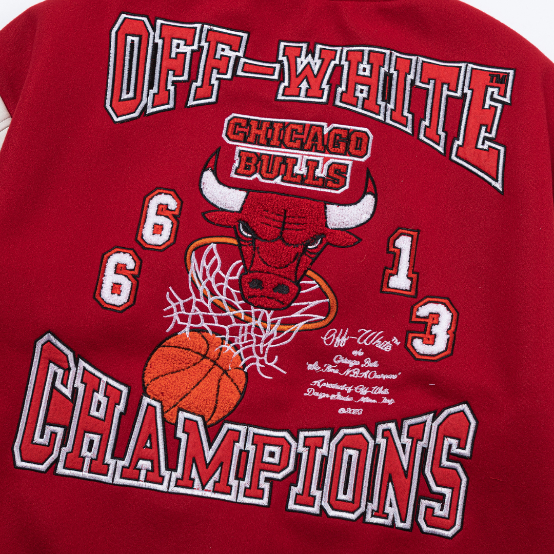 Off-White Off-W Varsity Jacket - Rojo