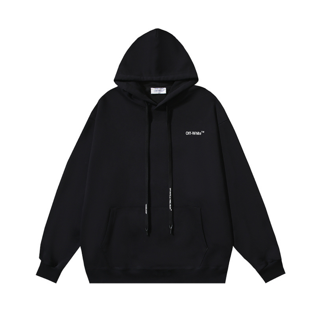 Off-White Off-W Monogram Hoodie - Negro Rosa Dragonfly