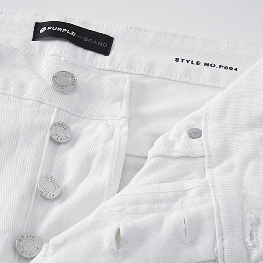 Purple Flared Jeans Camo Blanco